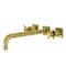 Kingston Brass KS6057DX Wall Mount Tub Faucet, Brushed Brass KS6057DX - alternate 1